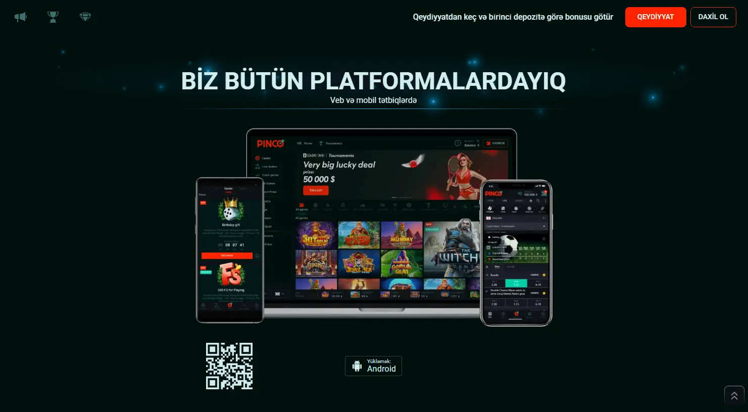 Pinco mobil uyğunluq və Pinco Casino tətbiqi: Android və iOS dəstəyi Pinco mobil uyğunluq və Pinco Casino tətbiqi