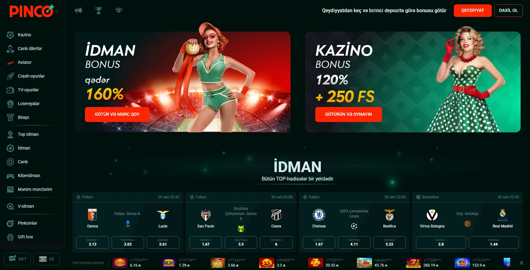 Pinco Casino-nun əsas üstünlükləri və xüsusiyyətləri: oyun imkanları və təhlükəsizlik Pinco Casino-nun əsas üstünlükləri və xüsusiyyətləri